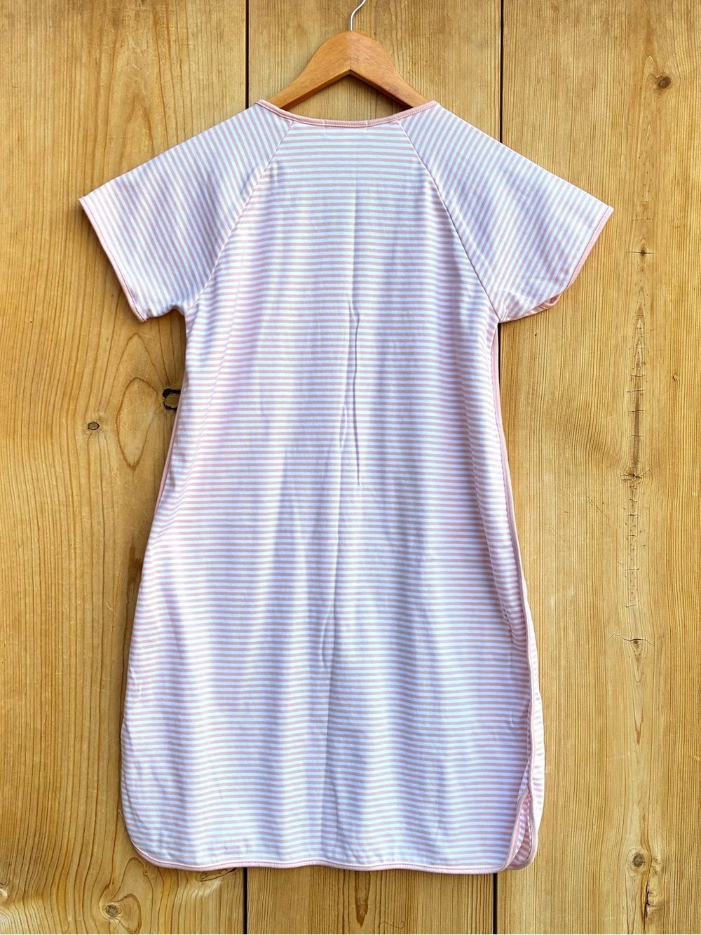Lake Striped Peach White Nightdress Sz Small - Picture 4 of 4
